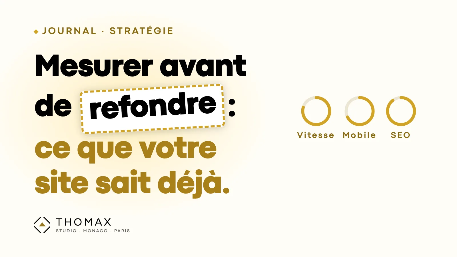Relevé de mesures d'un site existant, page par page, avant sa refonte